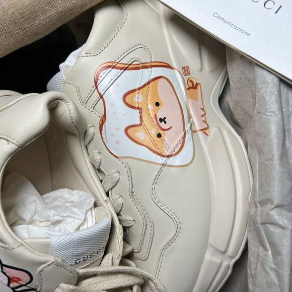 NIB GUCCI LIMITED EDITION APOLLO PIKARAR KAWAII SNEAKERS SIZE 36 - Picture 7 of 12